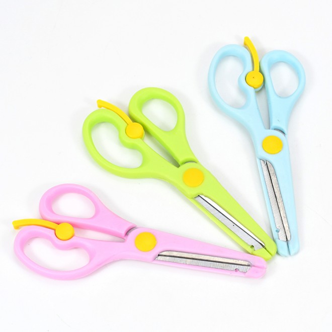 Art Craft Preschool Kids Training Stainless steel Scissors Children Safety Scissors