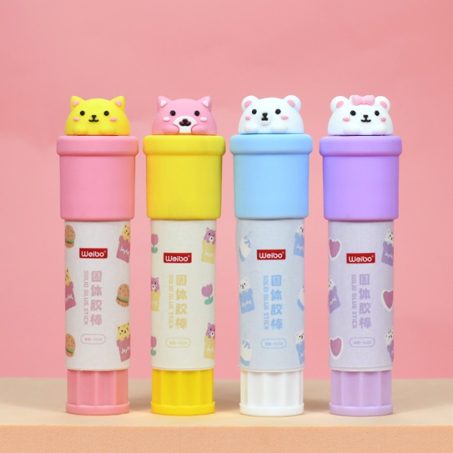 Brand Weibo office students cute glue stick China high adhesion can be customized logo solid adhesive high viscosity