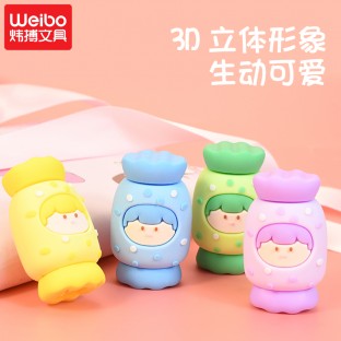 Creative cartooncandy  pencil sharpener small cute multifunctional pencil sharpener children student stationery pencil sharpener