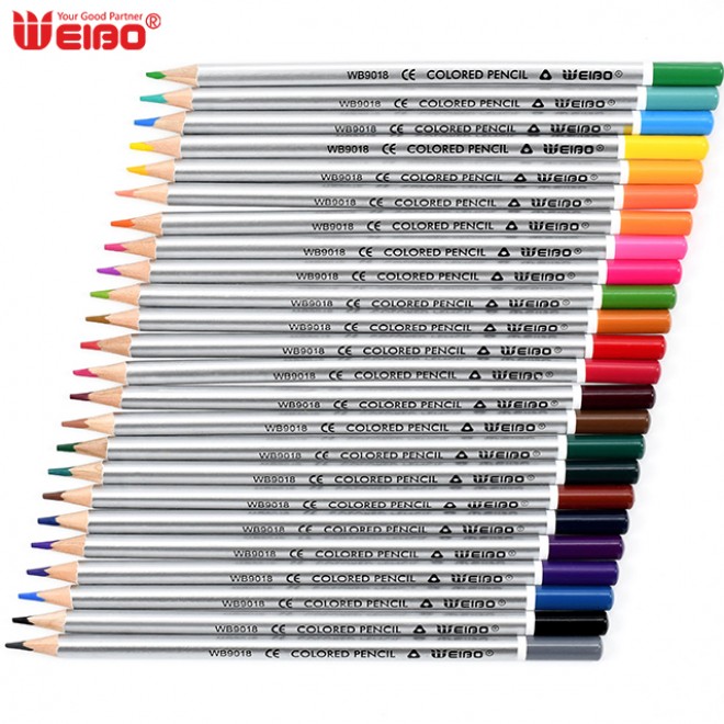 Brand WEIBO Factory sale 18pcs Bulk Set color pencil Smooth Triangle children's for school students Children Kids Drawing