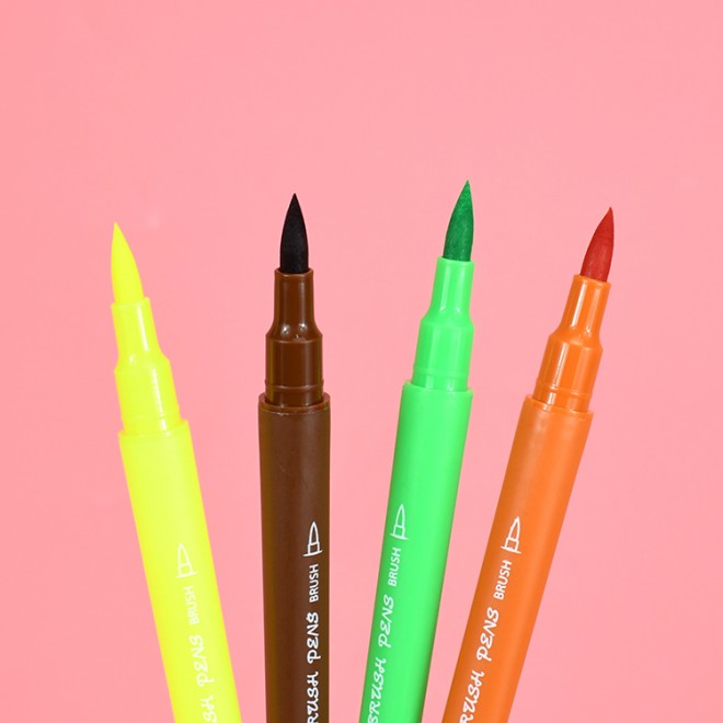 Custom logo top manufacturer 12 colors fluorescent highlighter marker pen set