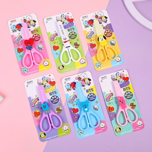 WEIBO High Quality Student-specific Safety Handmade Stationery Scissors Kids Colorful Scissor Kawaii Stationery