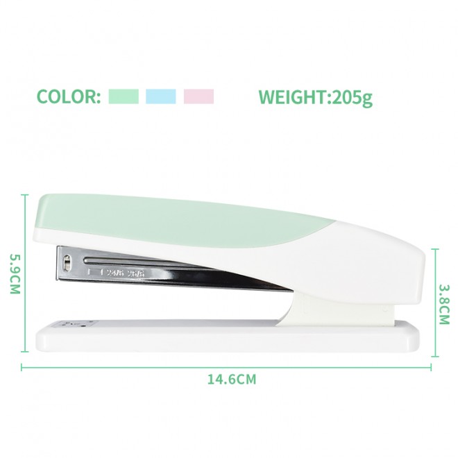New Design Metal Candy Colors Easy use effective Desktop Stapler Stapling staples Non-electric staplers Easy to Organizing Paper