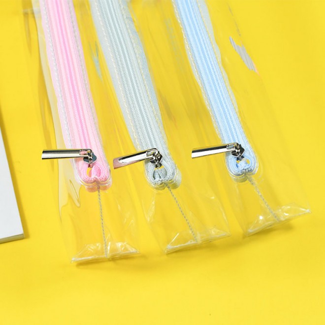 Big Pencil Cleanness Case Hot sale Transparent For Boys Girls School Canvas Pencil Bag Stationery School Supply Can Customerized