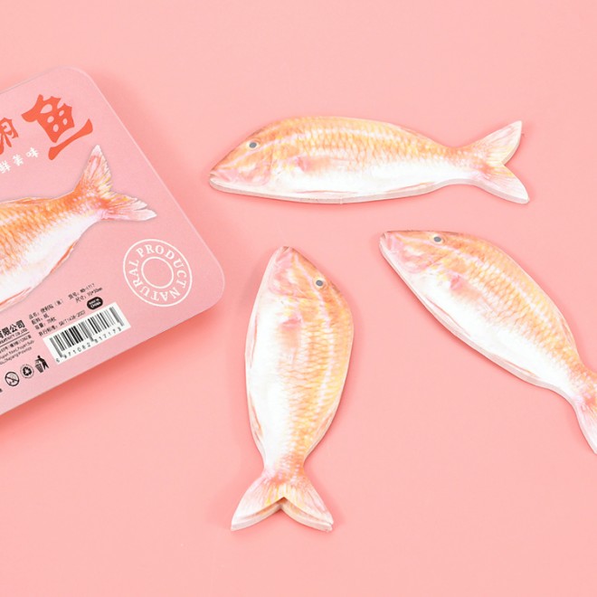 Brand WEIBO Cartoon fish sticky note promotional personalized custom Creativity colored special-shaped sticky N-time notes