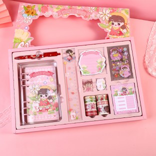 WEIBO  Student School Supplies Gift set Children Stationery Learning Set Birthday Gift Portable Gift Box Farewell to the Flower