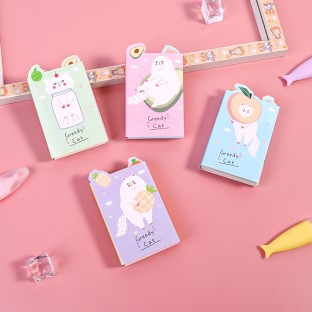 WEIBO Wholesale Bulk  Manufacturer Student Child Stationery Kitten Convenient Label Sticky Notes Pad Cute Sticky Notes