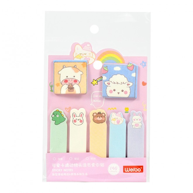 Brand WEIBO sticky note  Creativity colored  sticky N-time notes color sticker convenient label  Cute  note student stationery