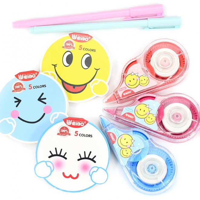 White Corrector Correction Tape Set Correction Pen Material Weibo Kawai Stationery School Office Supplies 8391 Customizabl