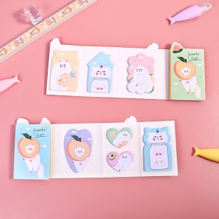 WEIBO Wholesale Bulk  Manufacturer Student Child Stationery Kitten Convenient Label Sticky Notes Pad Cute Sticky Notes