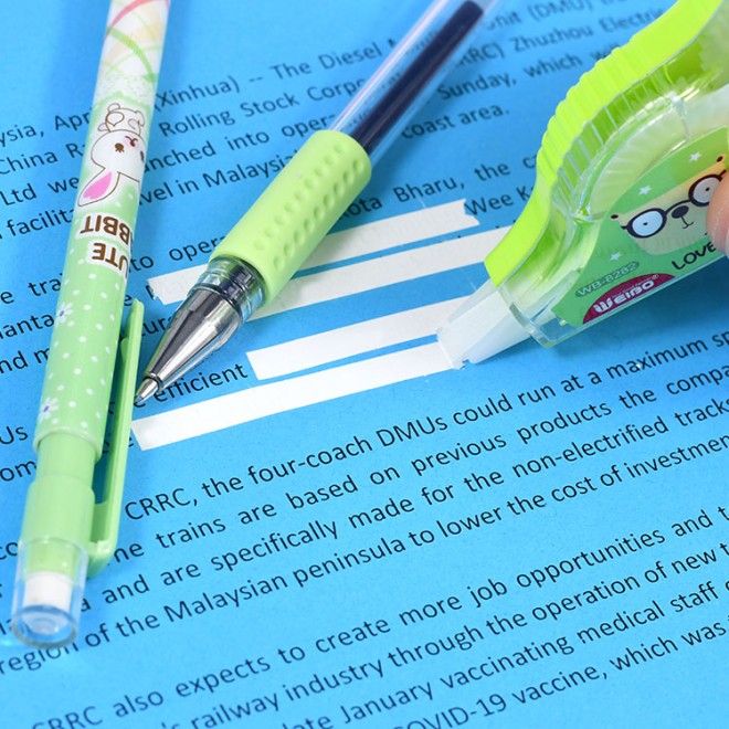 Gel pen Pencil eraser Correction Tape Erasable pencil set Weibo brand office supplies school stationery student kids can ODM OEM