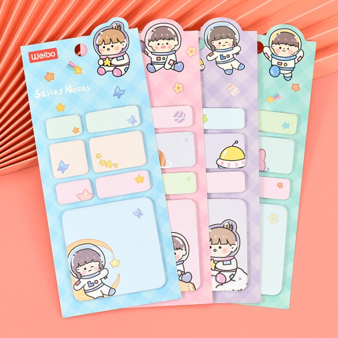 Brand WEIBO sticky note  Creativity colored  sticky N-time notes color sticker convenient label  Cute  note student stationery