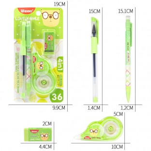 Gel pen Pencil eraser Correction Tape Erasable pencil set Weibo brand office supplies school stationery student kids can ODM OEM
