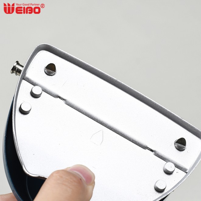 Metal manual double hole puncher, labor-saving financial office paper loose-leaf puncher, durable round hole Hole punch