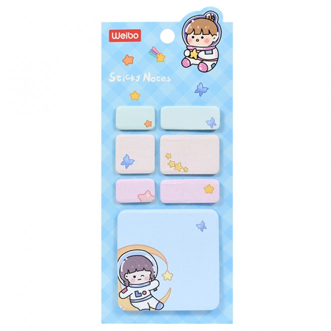 Brand WEIBO sticky note  Creativity colored  sticky N-time notes color sticker convenient label  Cute  note student stationery