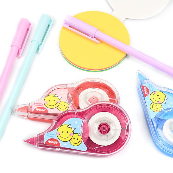 White Corrector Correction Tape Set Correction Pen Material Weibo Kawai Stationery School Office Supplies 8391 Customizabl