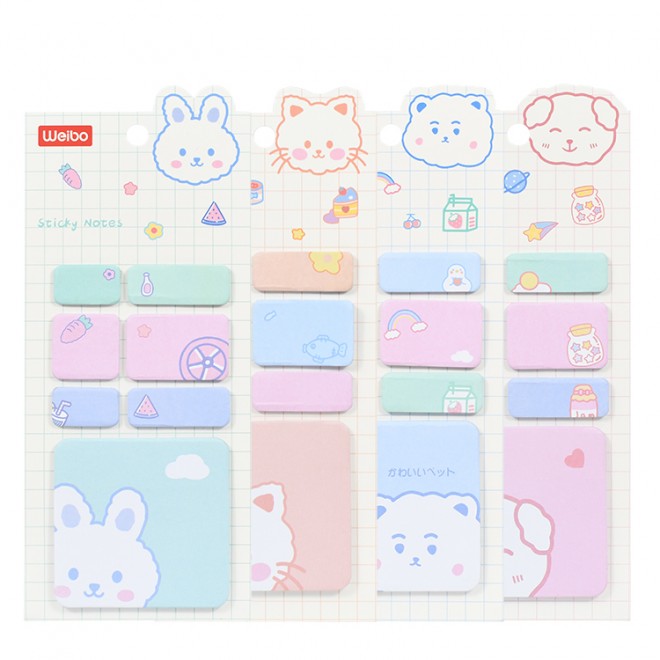 Brand WEIBO sticky note  Creativity colored  sticky N-time notes color sticker convenient label  Cute  note student stationery