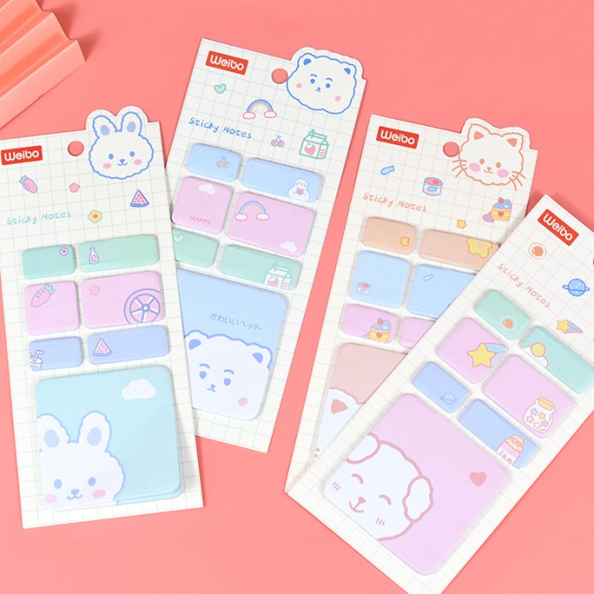 Brand WEIBO sticky note  Creativity colored  sticky N-time notes color sticker convenient label  Cute  note student stationery