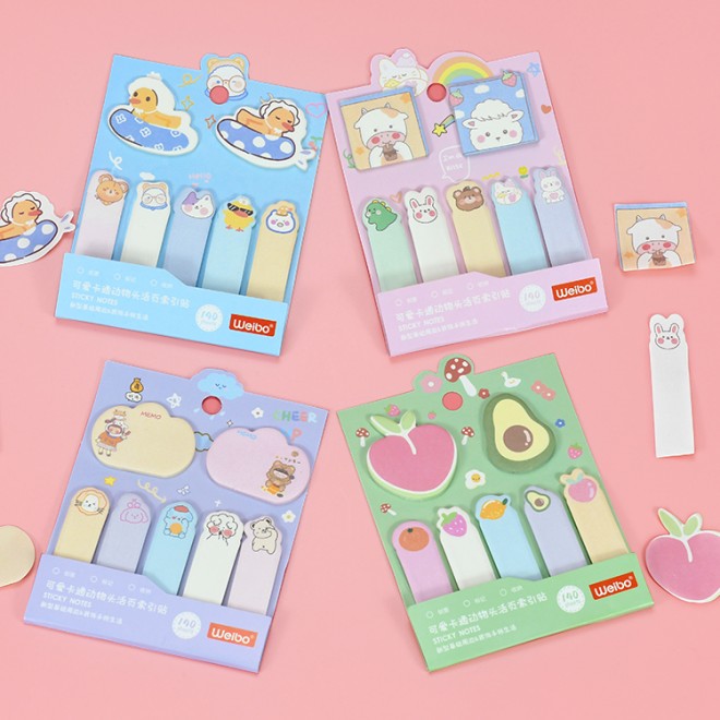 Brand WEIBO sticky note  Creativity colored  sticky N-time notes color sticker convenient label  Cute  note student stationery