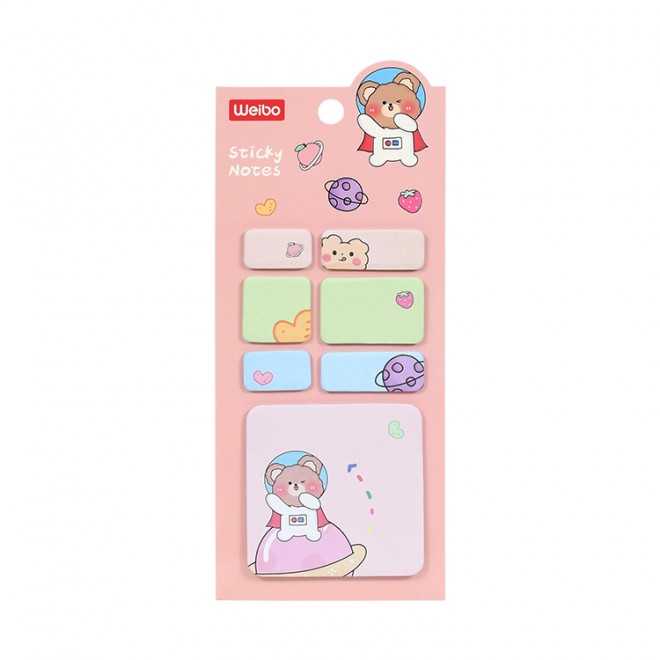 Brand WEIBO sticky note  Creativity colored  sticky N-time notes color sticker convenient label  Cute  note student stationery